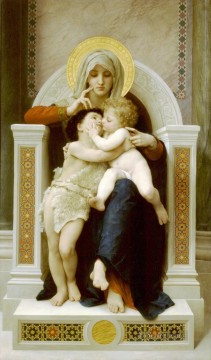 ラ・ヴィエルジュ・ランファン・イエスとサン・ジャン・バティスト・ウィリアム・アドルフ・ブーグロー宗教的キリスト教徒 Oil Paintings